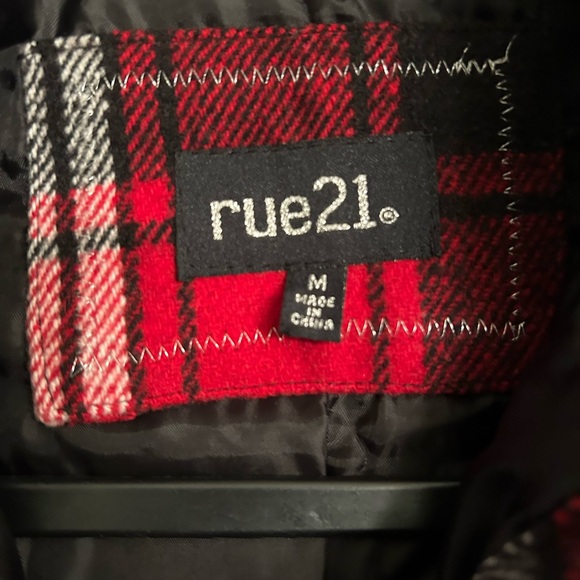 Rue 21 Y2K Red Plaid Coat - Picture 3 of 4